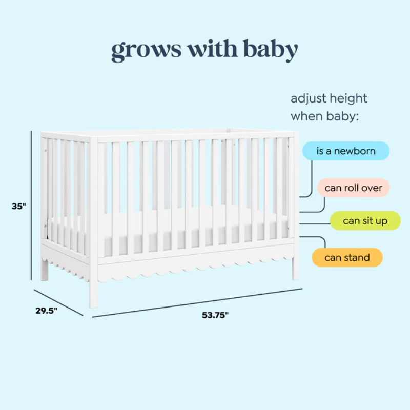 Sammy Scallop 4-in-1 Convertible Crib