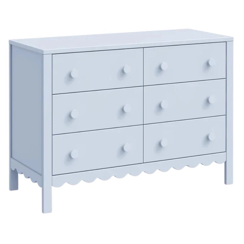 Sammy Scallop 6-Drawer Dresser