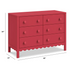 Sammy Scallop 6-Drawer Dresser