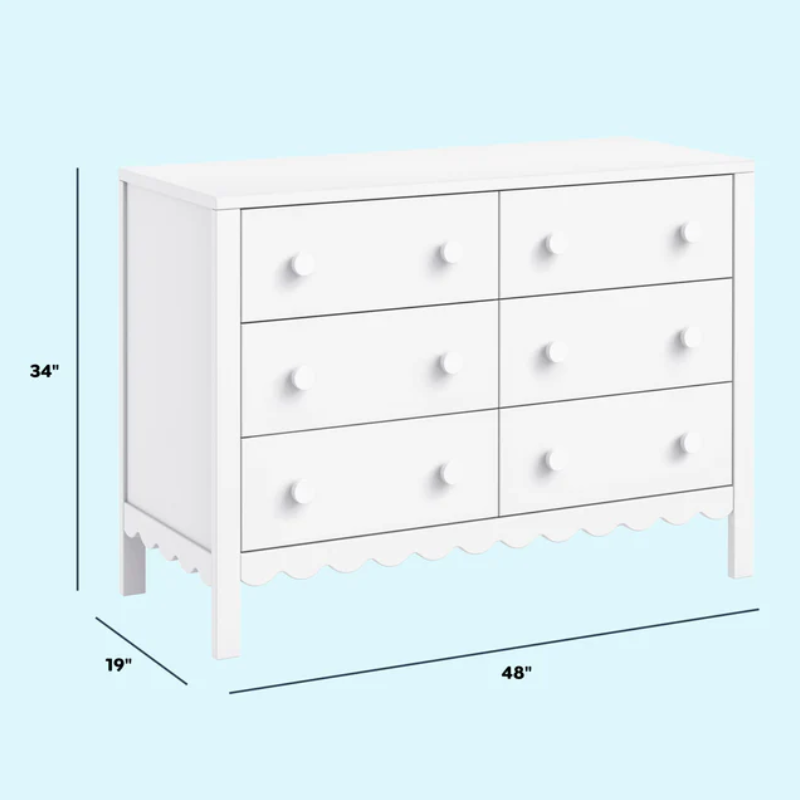 Sammy Scallop 6-Drawer Dresser