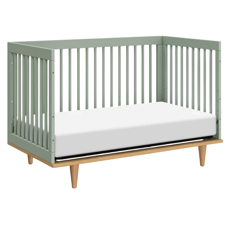 Marley 3-in-1 Convertible Crib - Light Sage / Honey