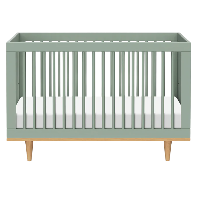 Marley 3-in-1 Convertible Crib - Light Sage / Honey