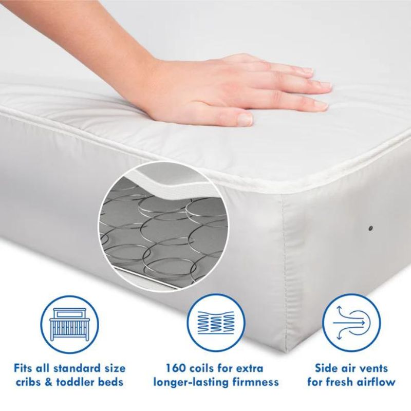 DaVinci Deluxe Coil Dual-Sided Mattress by DaVinci Baby at $199! Shop now at Nestled by Snuggle Bugz for Nursery & Décor.