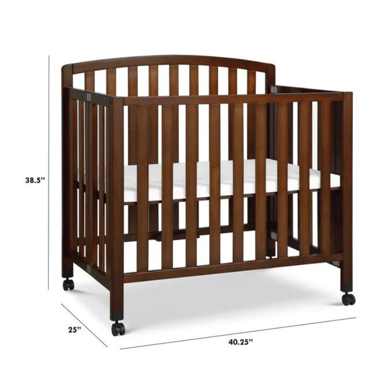 Dylan Folding Portable 3-in-1 Mini Crib by DaVinci at $299! Shop now at Nestled by Snuggle Bugz for Cribs.