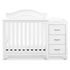 Charlie 4-in-1 Convertible Mini Crib and Changer - White