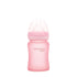 Glass Baby Bottle  Rose Pink