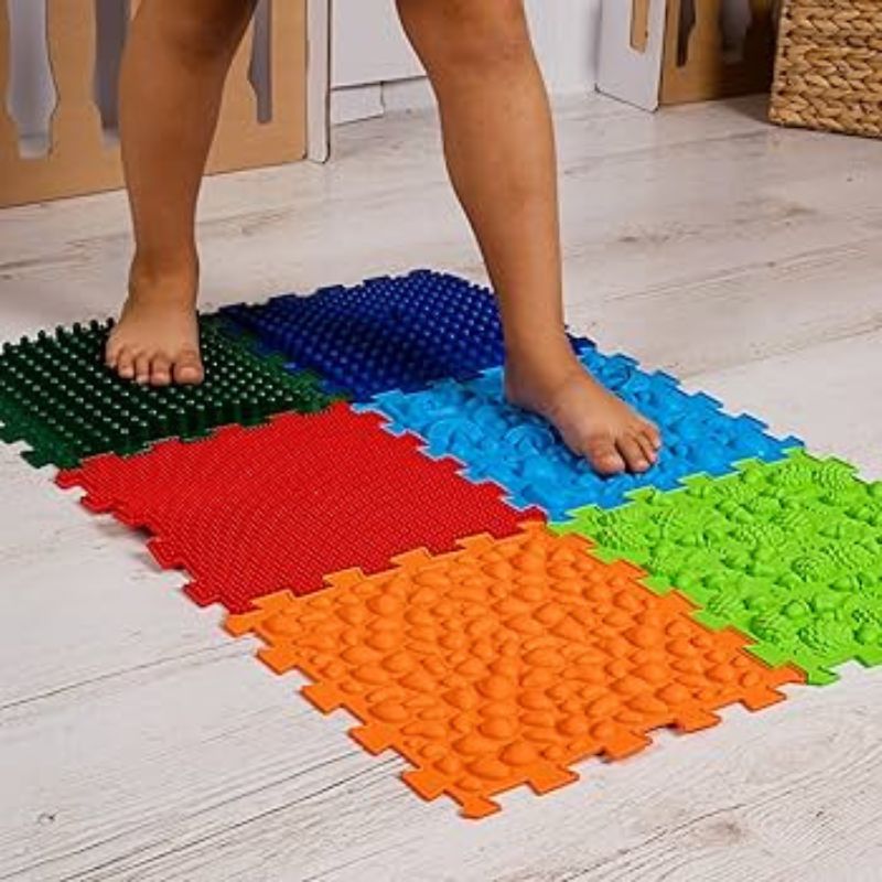 3D Locking Sensory Floor Tiles - Set of 6