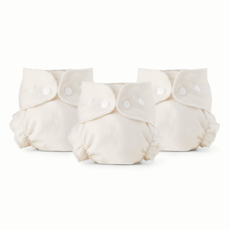 Couche intérieure ajustée en coton biologique, paquet de 3