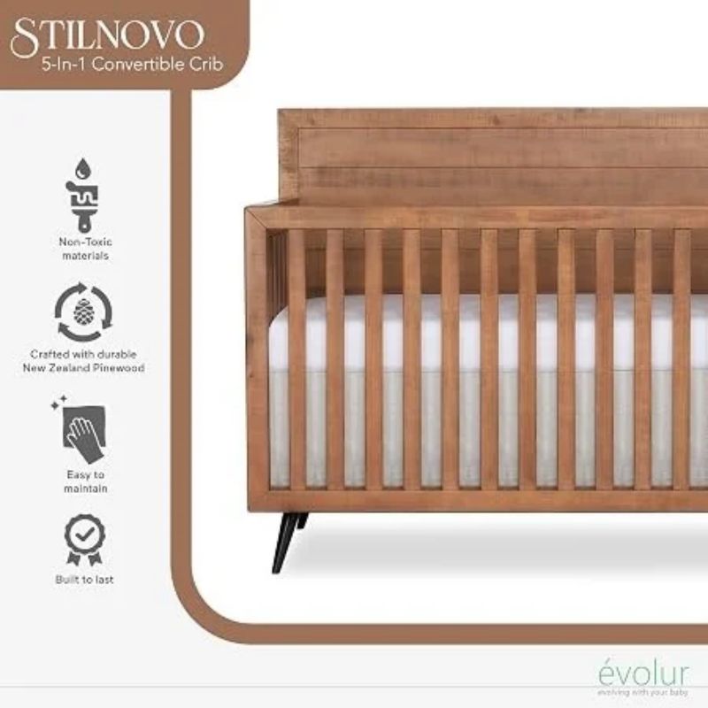 Stilnovo 4-in-1 Convertible Crib