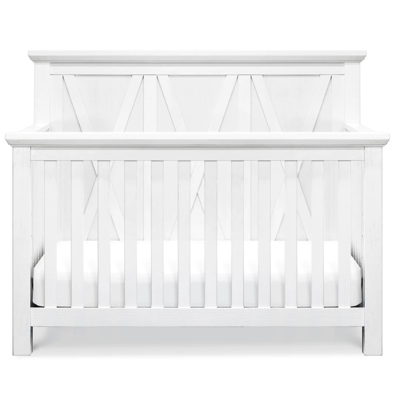 Emory Farmhouse 4-in-1 Convertible Crib by Monogram by Namesake at $899! Shop now at Nestled by Snuggle Bugz for Cribs.