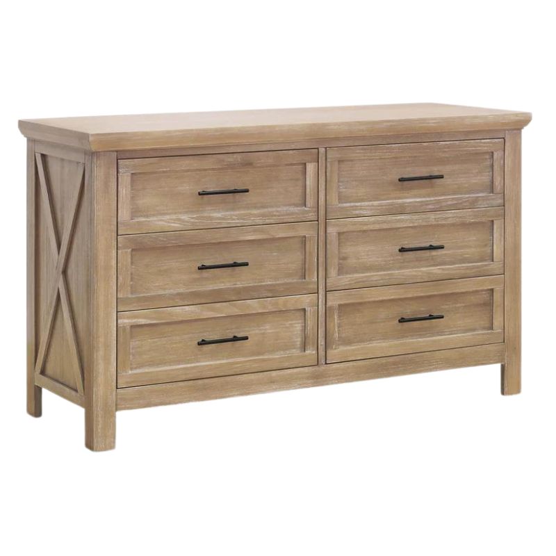 Emory Farmhouse 6-Drawer Double Dresser by Monogram by Namesake at $999! Shop now at Nestled by Snuggle Bugz for Dressers.