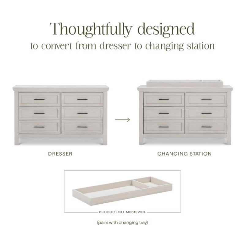 Emory Farmhouse 6-Drawer Double Dresser
