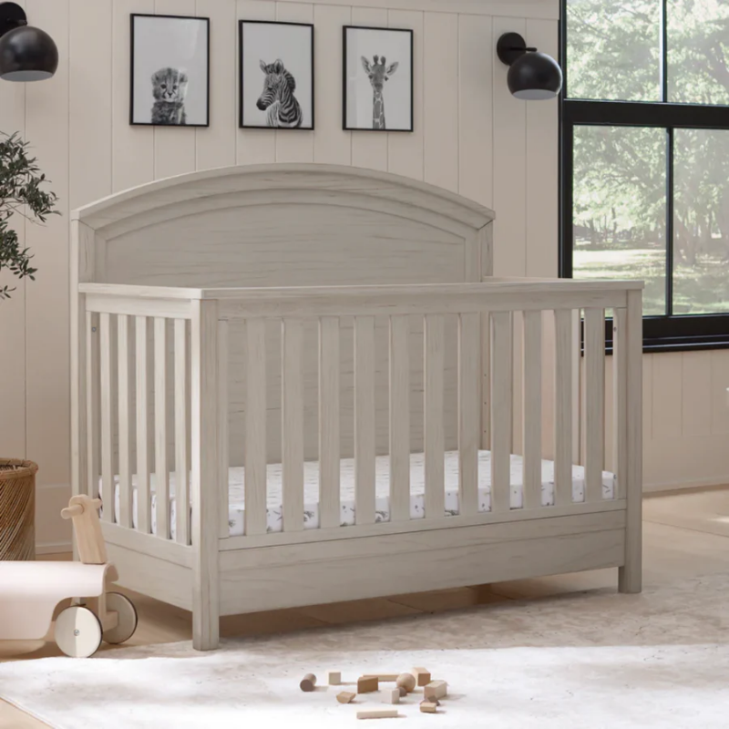 Hemsted 4-in-1 Convertible Crib by Monogram by Namesake at $899! Shop now at Nestled by Snuggle Bugz for Cribs.