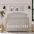 Hemsted 4-in-1 Convertible Crib by Monogram by Namesake at $899! Shop now at Nestled by Snuggle Bugz for Cribs.