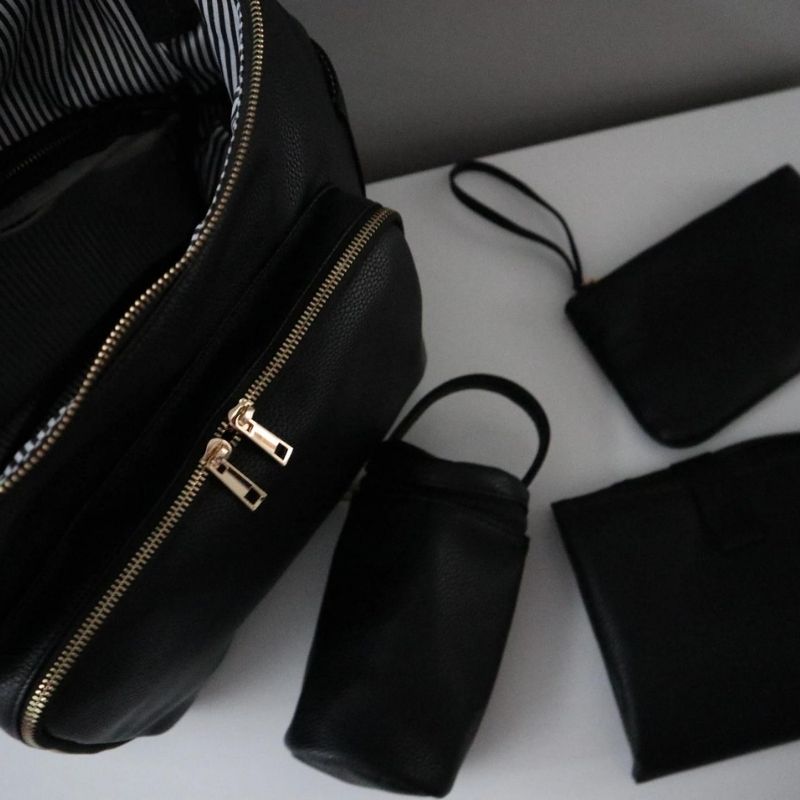 The Liam Mini Diaper Bag Black