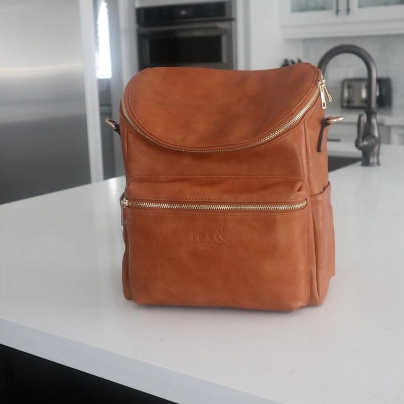 The Liam Mini Diaper Bag Cognac