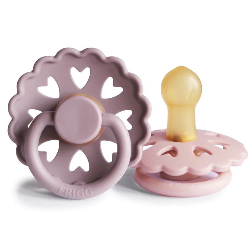 Fairytale Natural Rubber Baby Pacifier - 2-Pack Twilight Mauve & Primrose