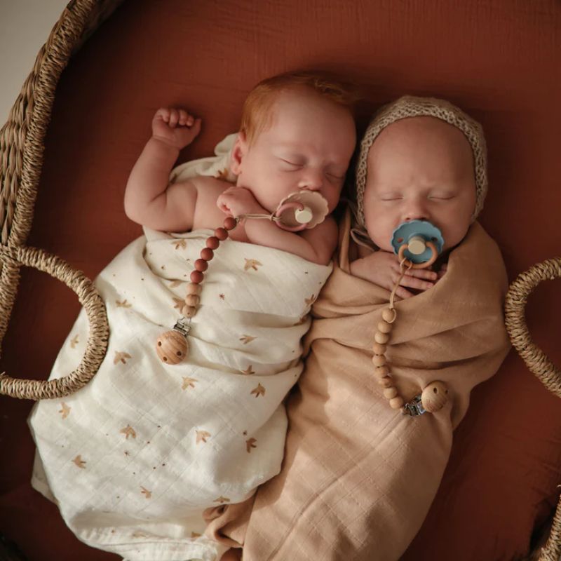 Daisy Natural Rubber Baby Pacifier - 2-Pack Biscuit & Lily Pad