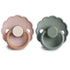Daisy Natural Rubber Baby Pacifier - 2-Pack Biscuit & Lily Pad