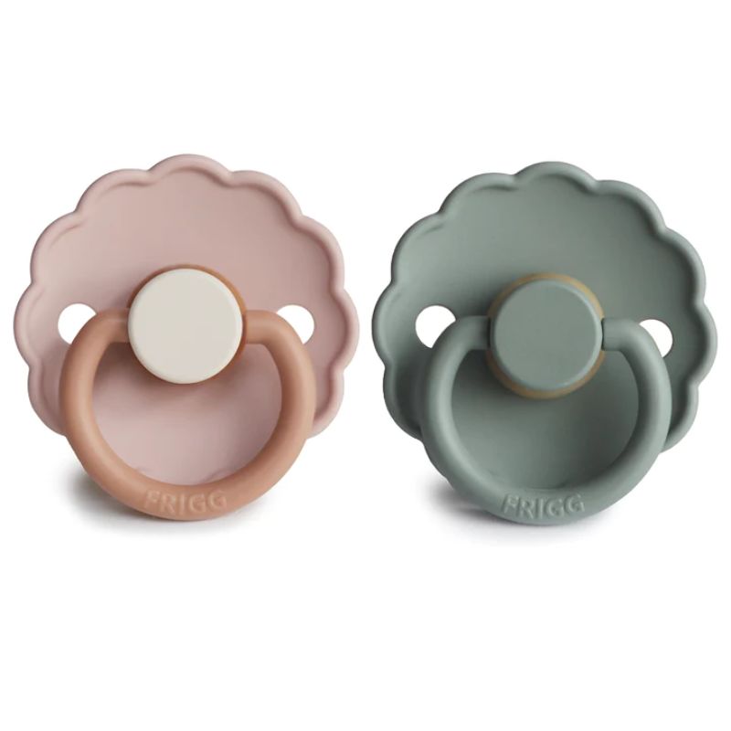 Daisy Natural Rubber Baby Pacifier - 2-Pack Biscuit & Lily Pad