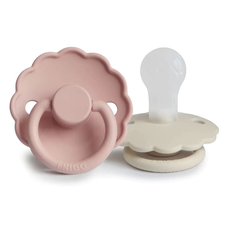 Daisy Silicone Baby Pacifier - 2-Pack Blush & Cream