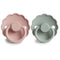 Daisy Silicone Baby Pacifier - 2-Pack Blush & Sage