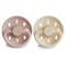 Moon Natural Rubber Baby Pacifier - 2 Pack Blush & Cream