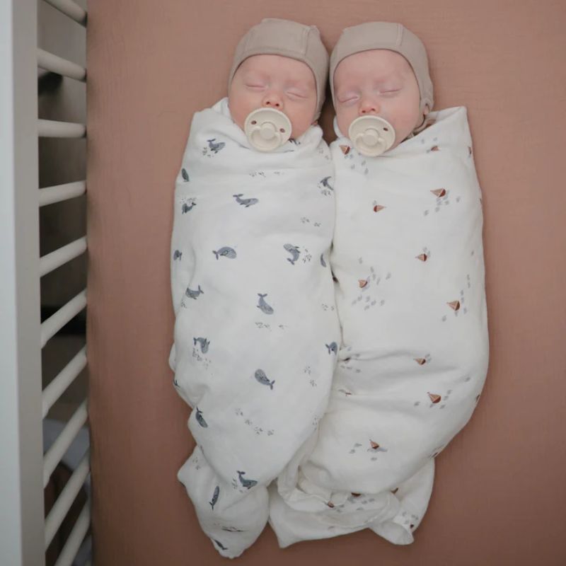 Rope Silicone Baby Pacifier - 2 Pack Blush & Cream