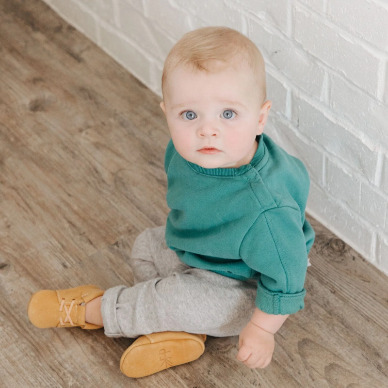 Cedar Oxford Soft-Soled Baby Shoe