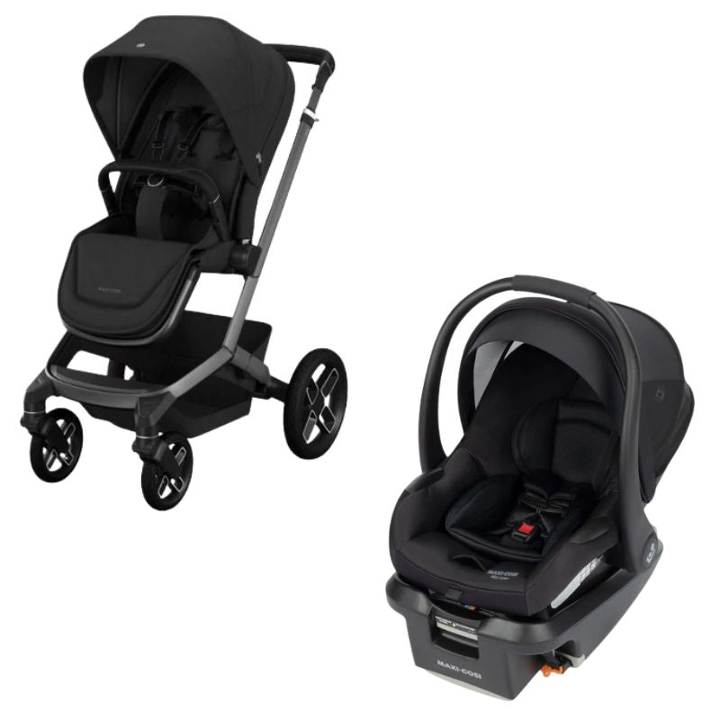 Fame Stroller + Mico Luxe Car Seat Travel System - Twillic Black