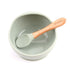 Silicone Bowl + Spoon Set Sage