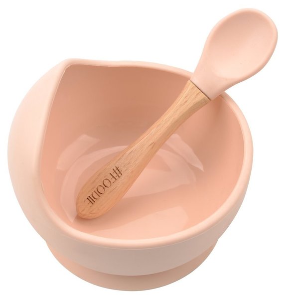 Silicone Bowl + Spoon Set blush