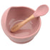 Silicone Bowl + Spoon Set dusty rose
