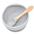 Silicone Bowl + Spoon Set Earl Grey
