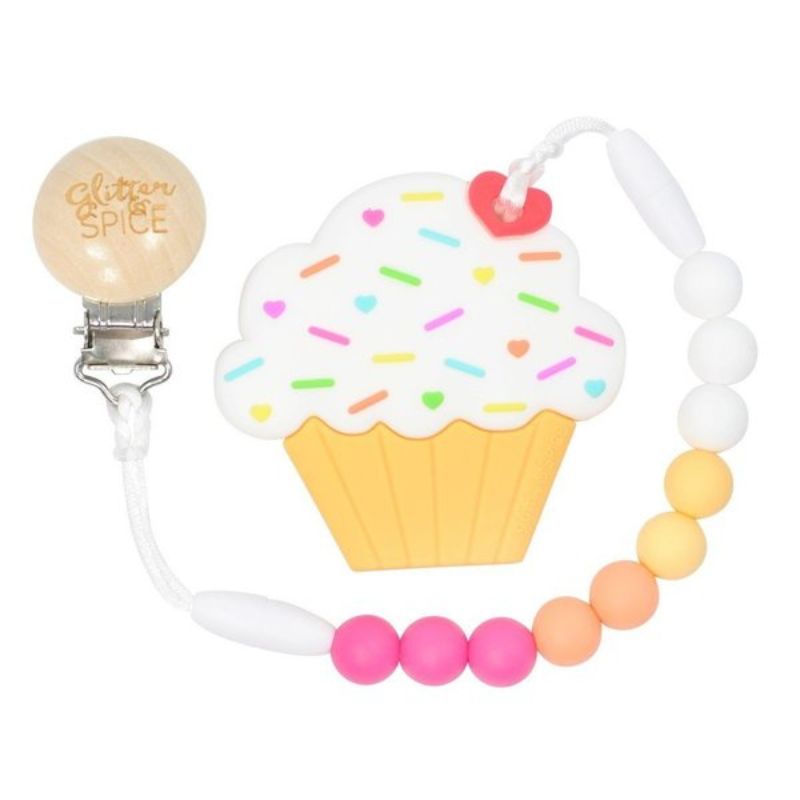 Teether-Wolf Pup Raspberry Lemon Cupcake
