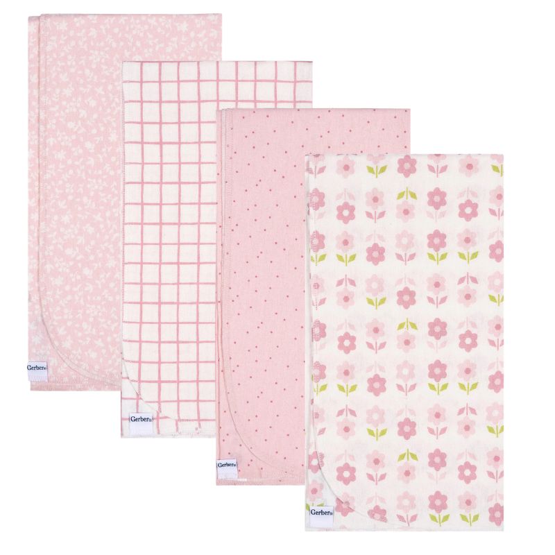 Flannel Receiving Blanket - 4 Pack