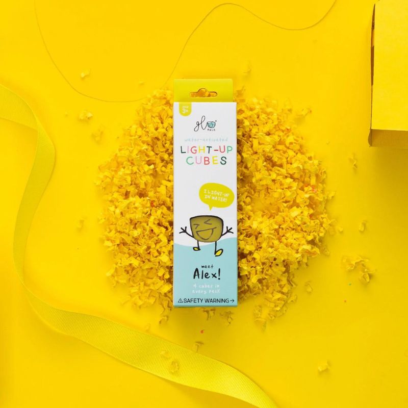 Glo Pals Light-Up Cubes - 4 pack Alex-Yellow