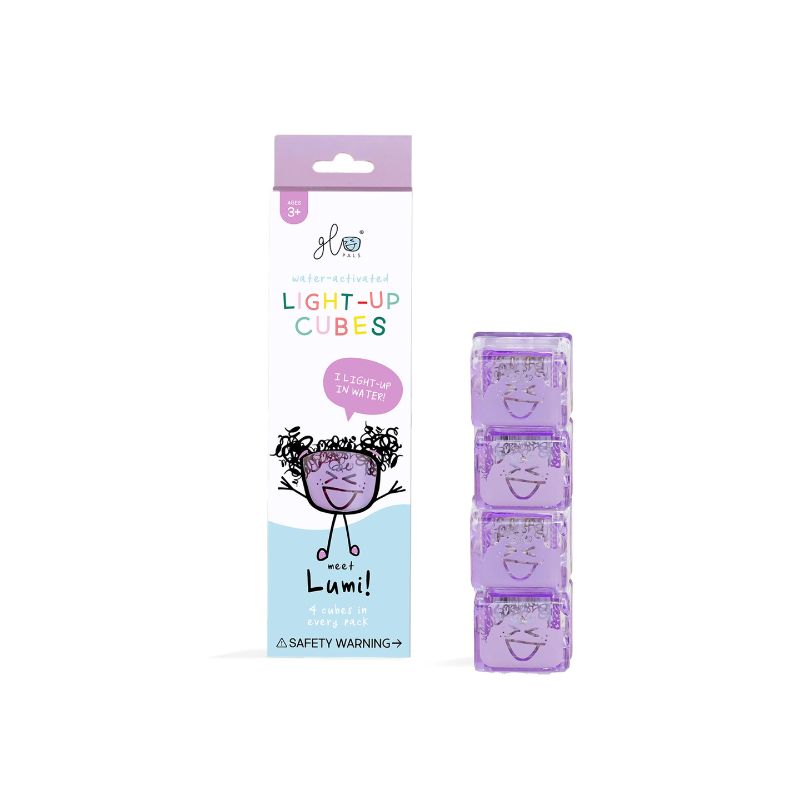 Glo Pals Light-Up Cubes - 4 pack Lumi-Purple