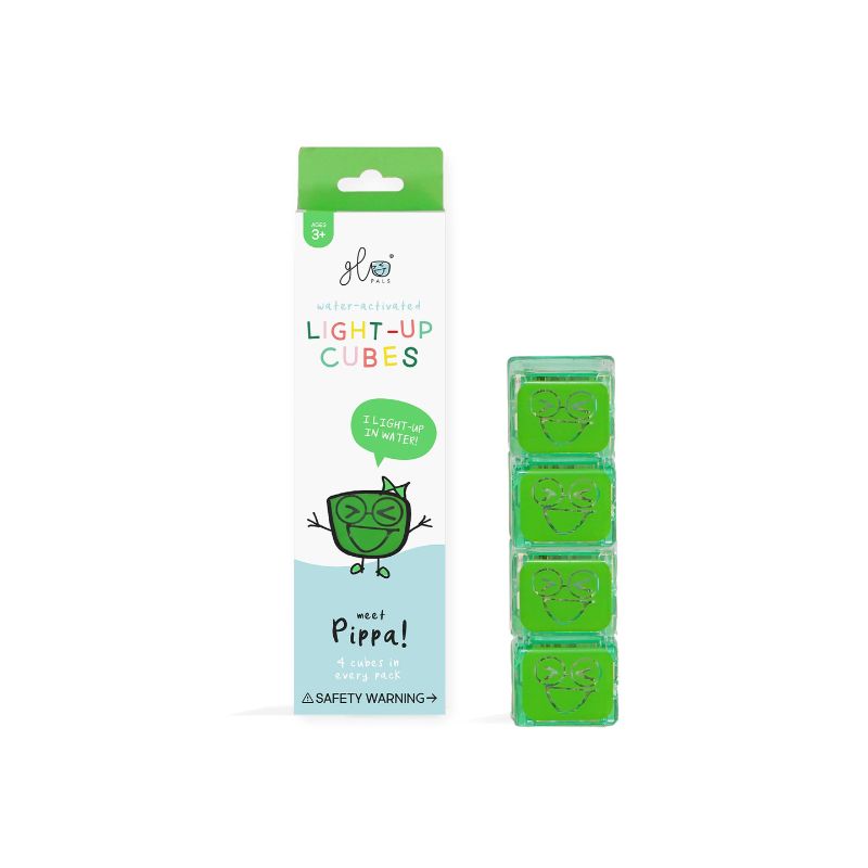 Glo Pals Light-Up Cubes - 4 pack Pippa-Green