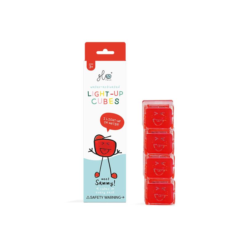 Glo Pals Light-Up Cubes - 4 pack Sammy-Red