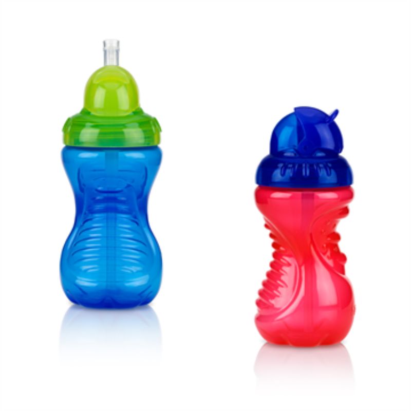 2-pack Flip-it Soft Silicone Straw 10 oz. Cup