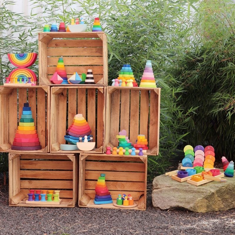 Stackable Shapes Conical Tower, Pastel