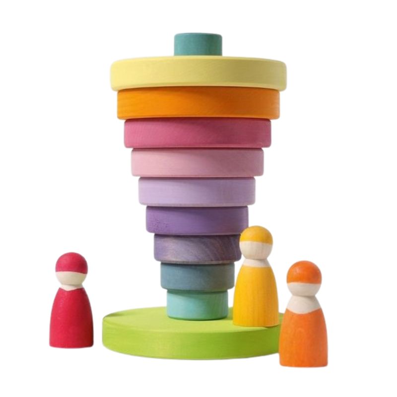 Stackable Shapes Conical Tower/Pastel