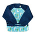 Snap + Go Easy-Wear Long Sleeve Bibs Aqua Llamas