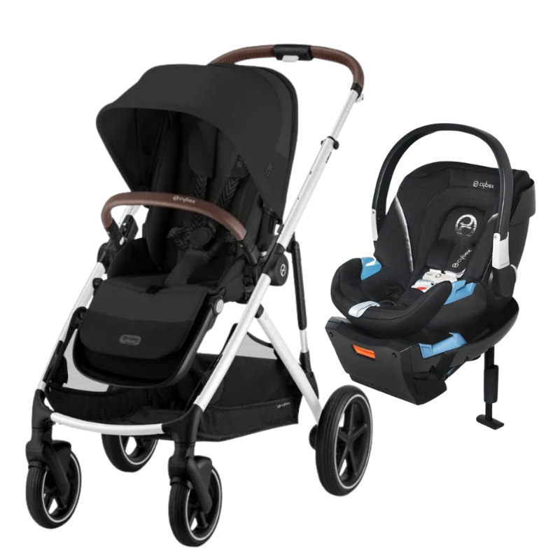 Gazelle S Convertible Stroller + Aton 2 SensorSafe Infant Car Seat Travel System