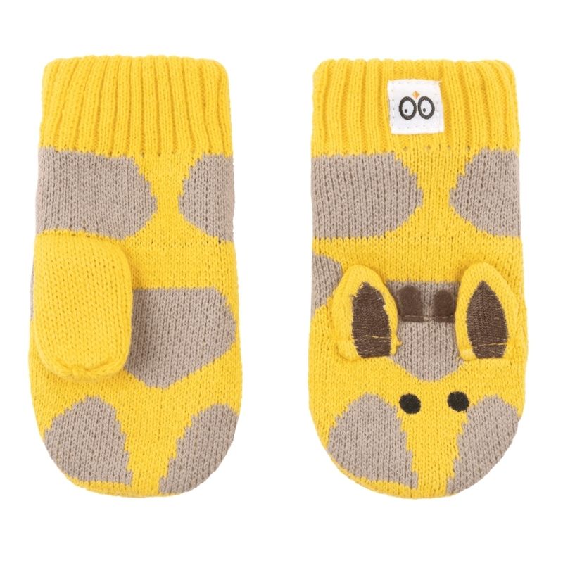 Toddler Knit Mittens Jaime Giraffe