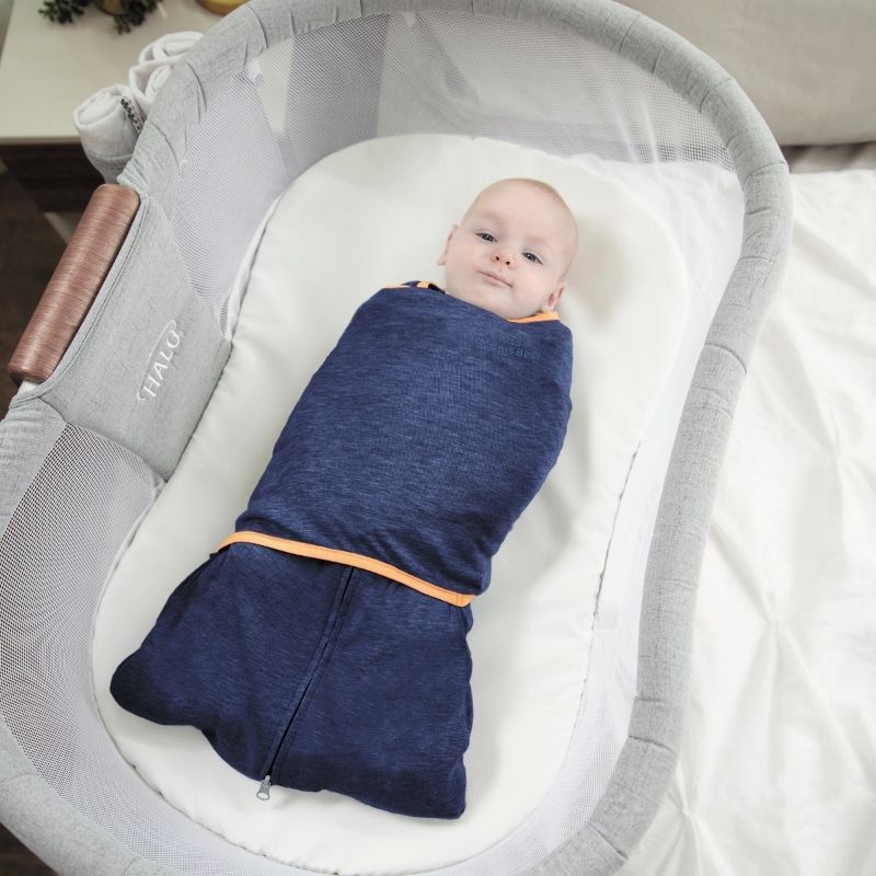 Temperature Regulating Sleepsack Swaddle Navy Orange