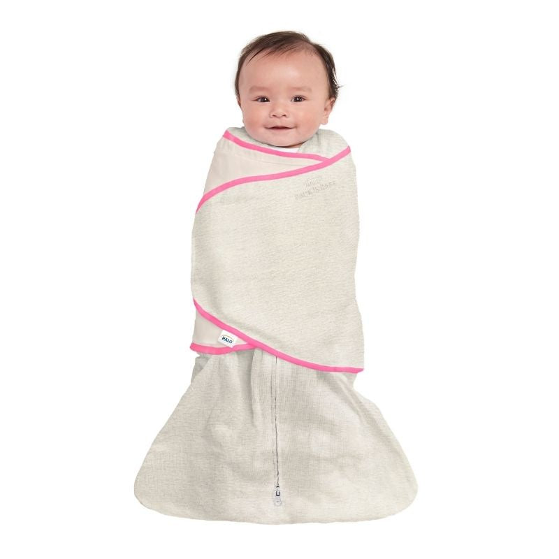 Temperature Regulating Sleepsack Swaddle Oatmeal Pink