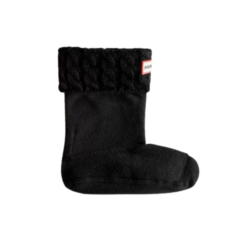 Kids 6 Stitch Cable Knitted Cuff Boot Socks