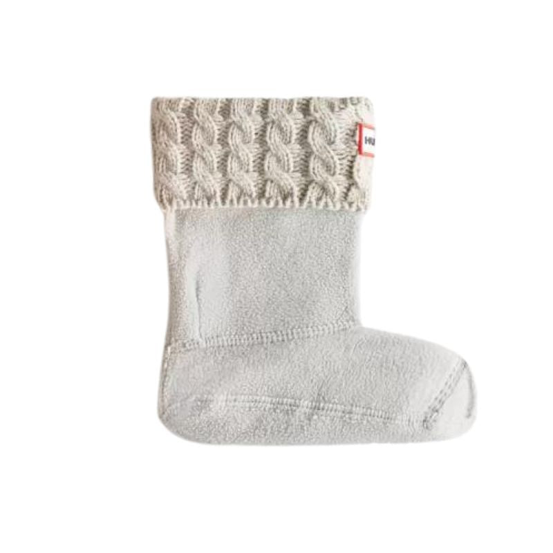 Kids 6 Stitch Cable Knitted Cuff Boot Socks Greige